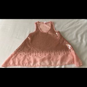 Girls size 7 Japna Kids Sequin & Chiffon Tank Top
